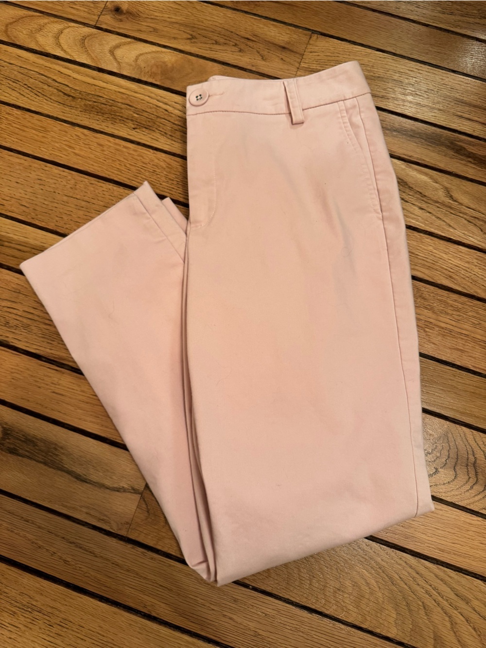 CAbi Straight-Leg Pants in Pale Blush Pink